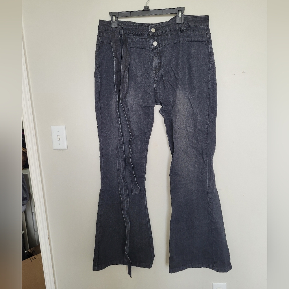 Classic Boot Cut Flare Pants - Dark Gray